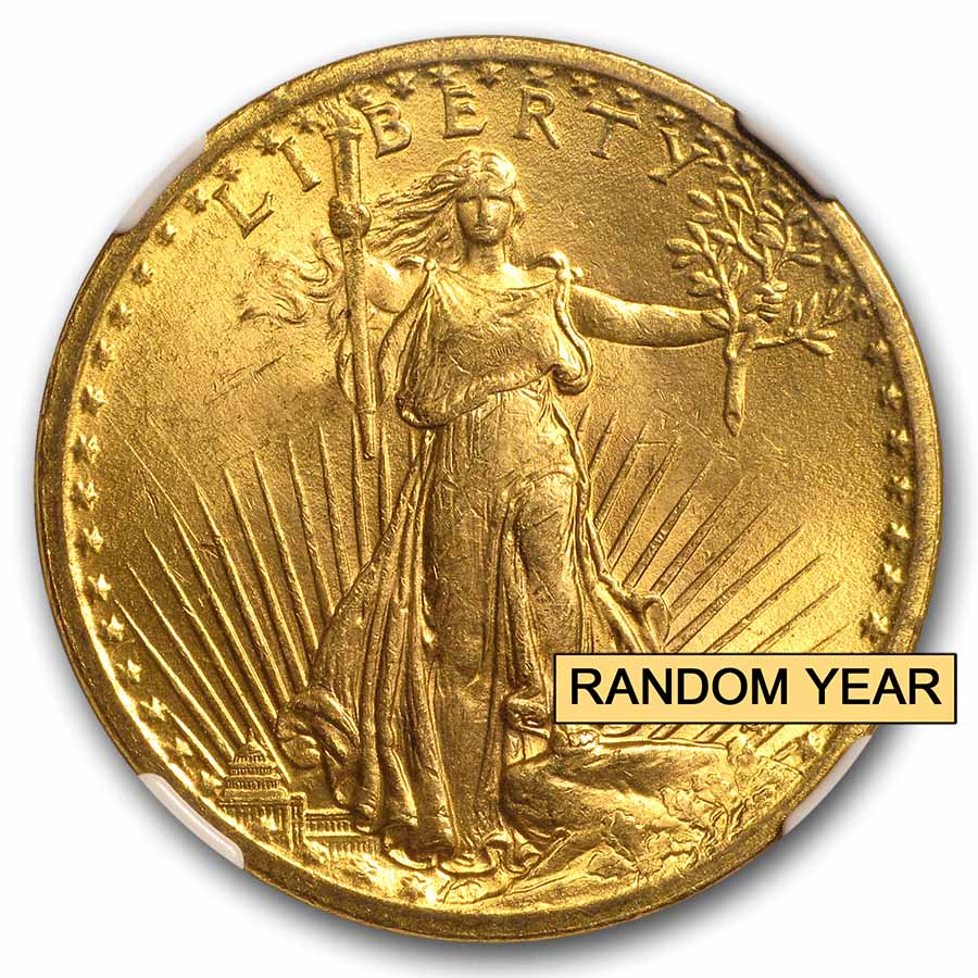 $20 St Gaudens Gold Double Eagle MS-64 NGC (Random)