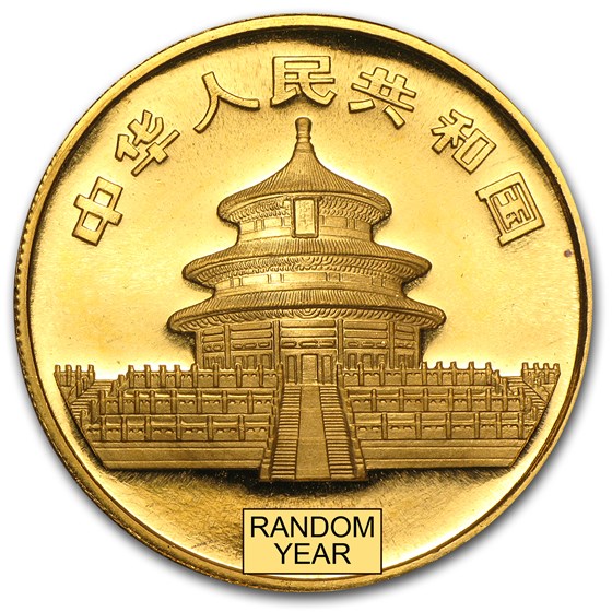 China 1 oz Gold Panda BU (Random Year, Not Sealed)