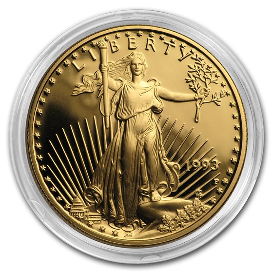 1993-P 1/2 oz Proof American Gold Eagle (Capsule Only)