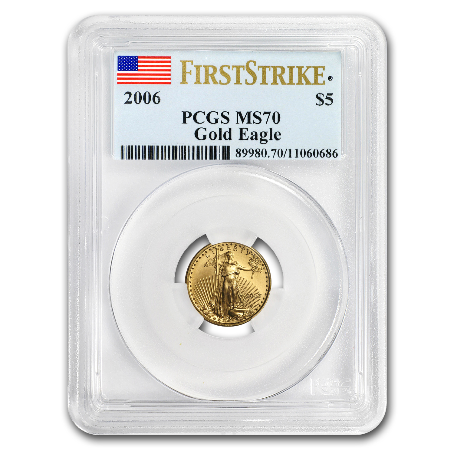 2006 1/10 oz American Gold Eagle MS-70 PCGS (FS)