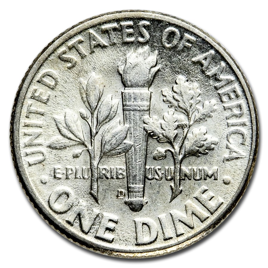 1947-D Roosevelt Dime AU