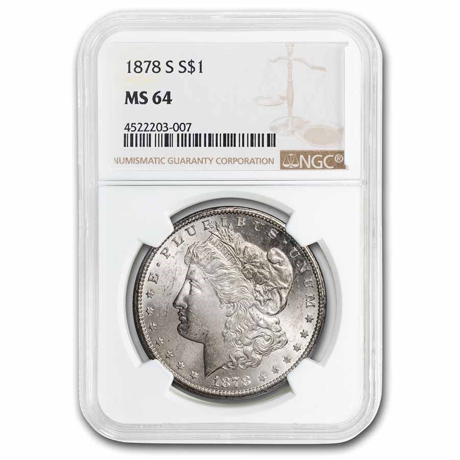1878-S Morgan Dollar MS-64 NGC 1878-S Morgan Dollar MS-64 NGC