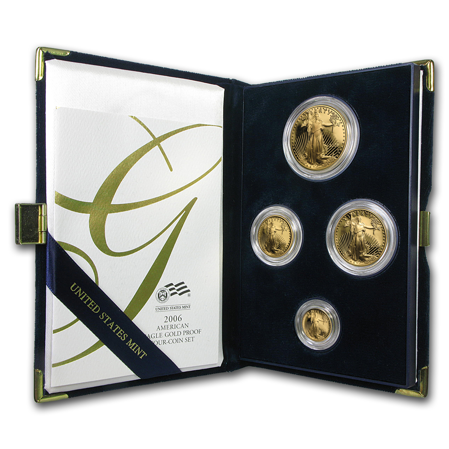 2006-W 4-Coin Proof American Gold Eagle Set (w/Box &amp; COA)