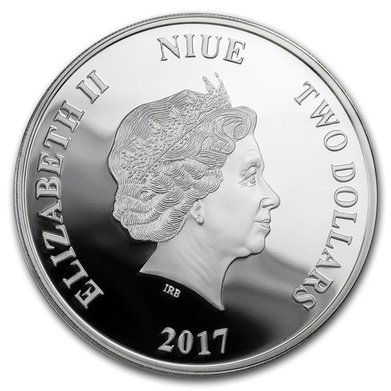 2017 Niue 1 oz Silver $2 Star Wars Luke Skywalker (w/Box &amp; COA)