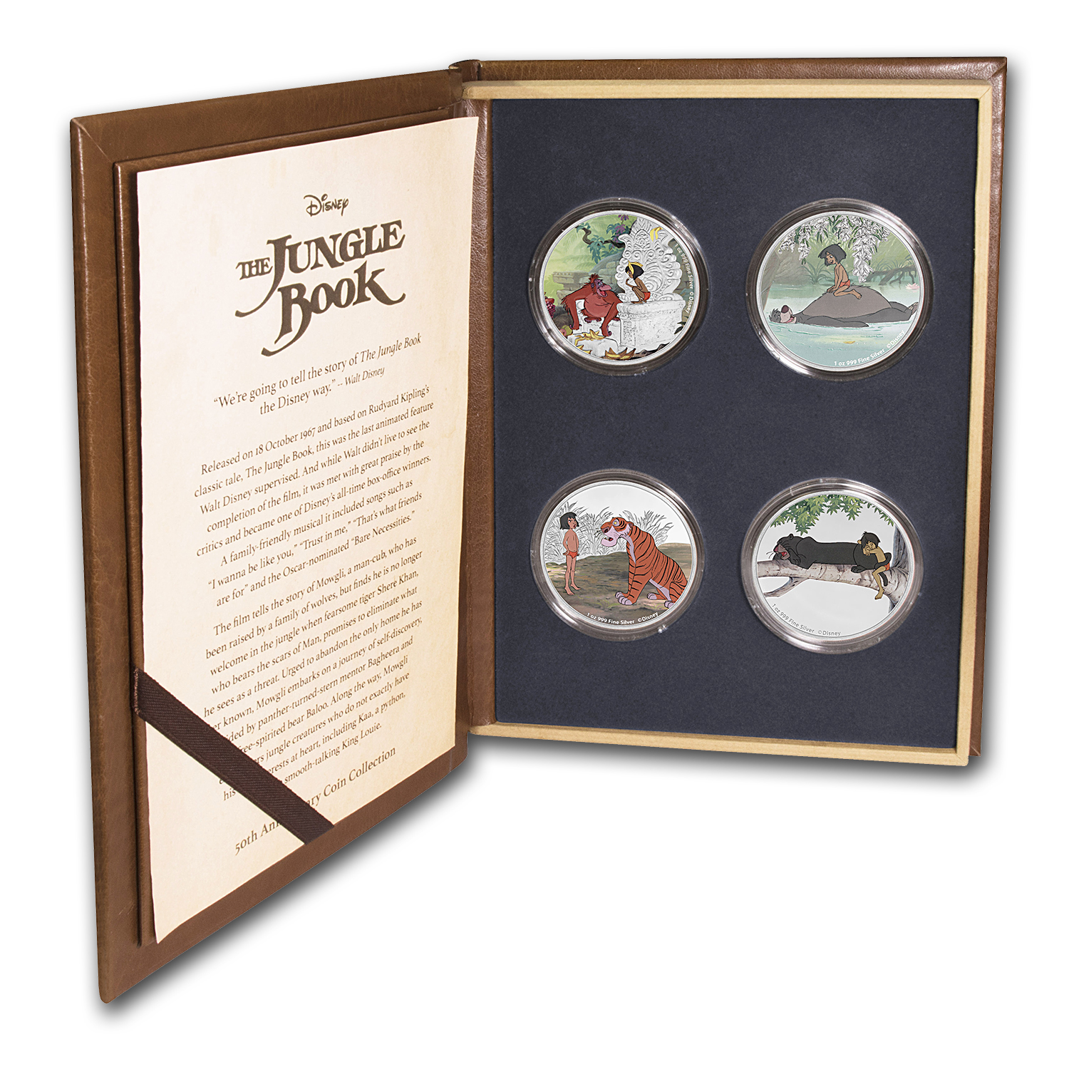 2017 Niue 4-Coin 1 oz Silver $2 Disney The Jungle Book 50th Anniv 2017 Niue 4-Coin 1 oz Silver $2 Disney The Jungle Book 50th Anniv