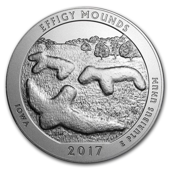 2017-P 5 oz Silver ATB Effigy Mounds (w/Box &amp; COA)