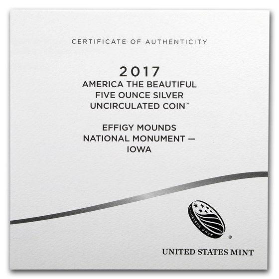 2017-P 5 oz Silver ATB Effigy Mounds (w/Box &amp; COA)