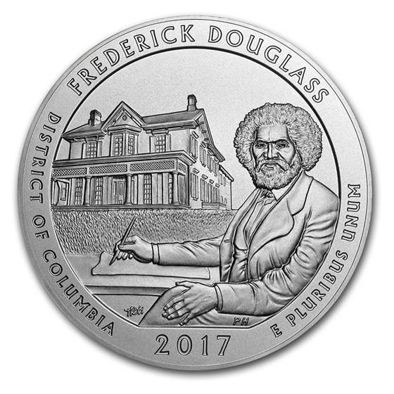 2017-P 5 oz Silver ATB Frederick Douglass (w/Box &amp; COA)