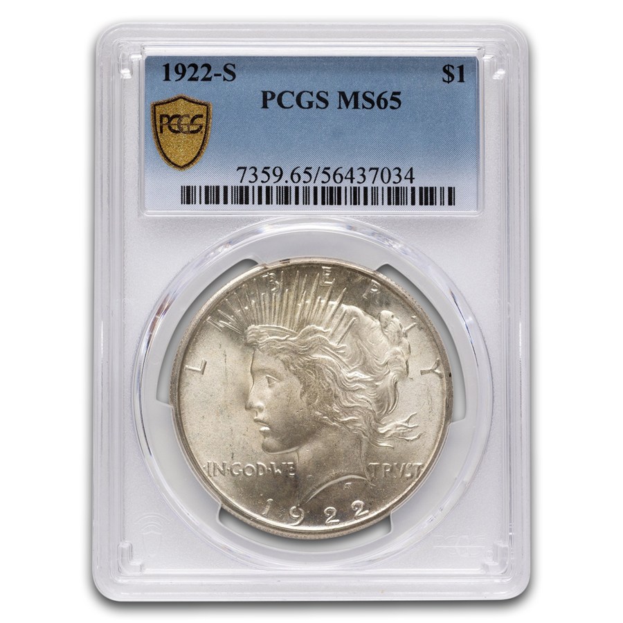 1922-S Peace Dollar MS-65 PCGS 1922-S Peace Dollar MS-65 PCGS
