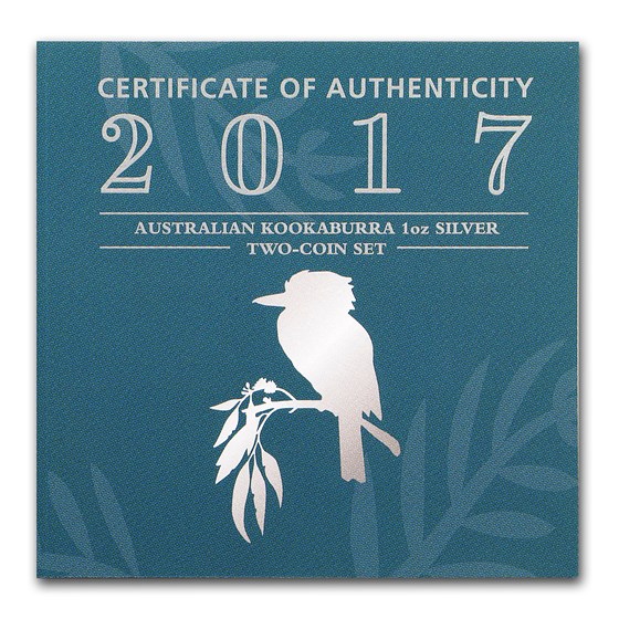 2017 Australia Silver Kookaburra 2-Coin Set BU/Proof