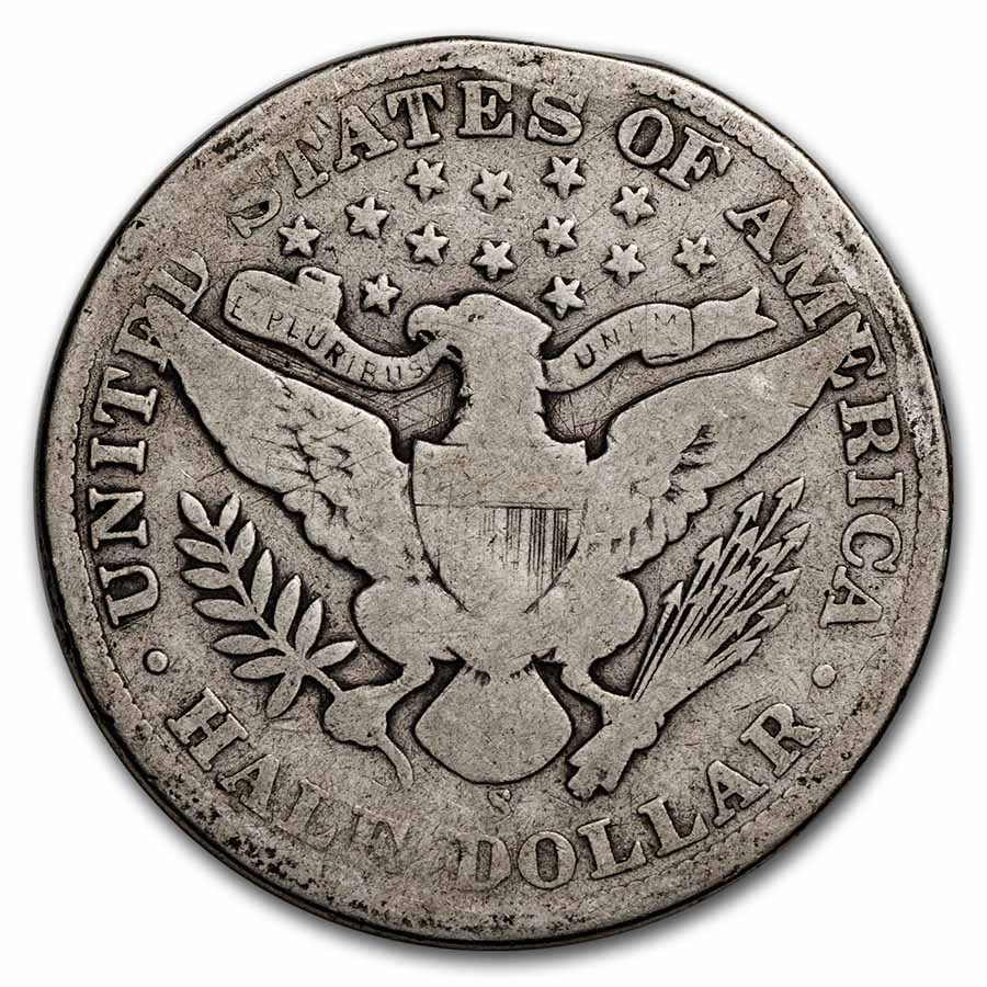 1908-S Barber Half Dollar AG