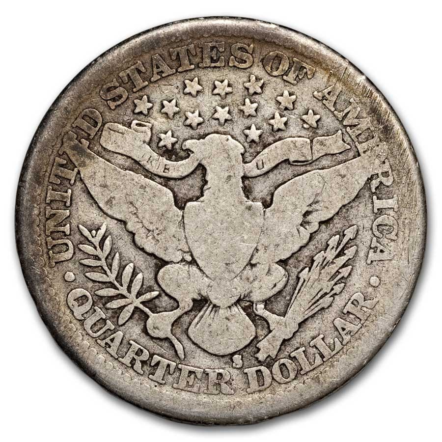 1915-S Barber Quarter Good