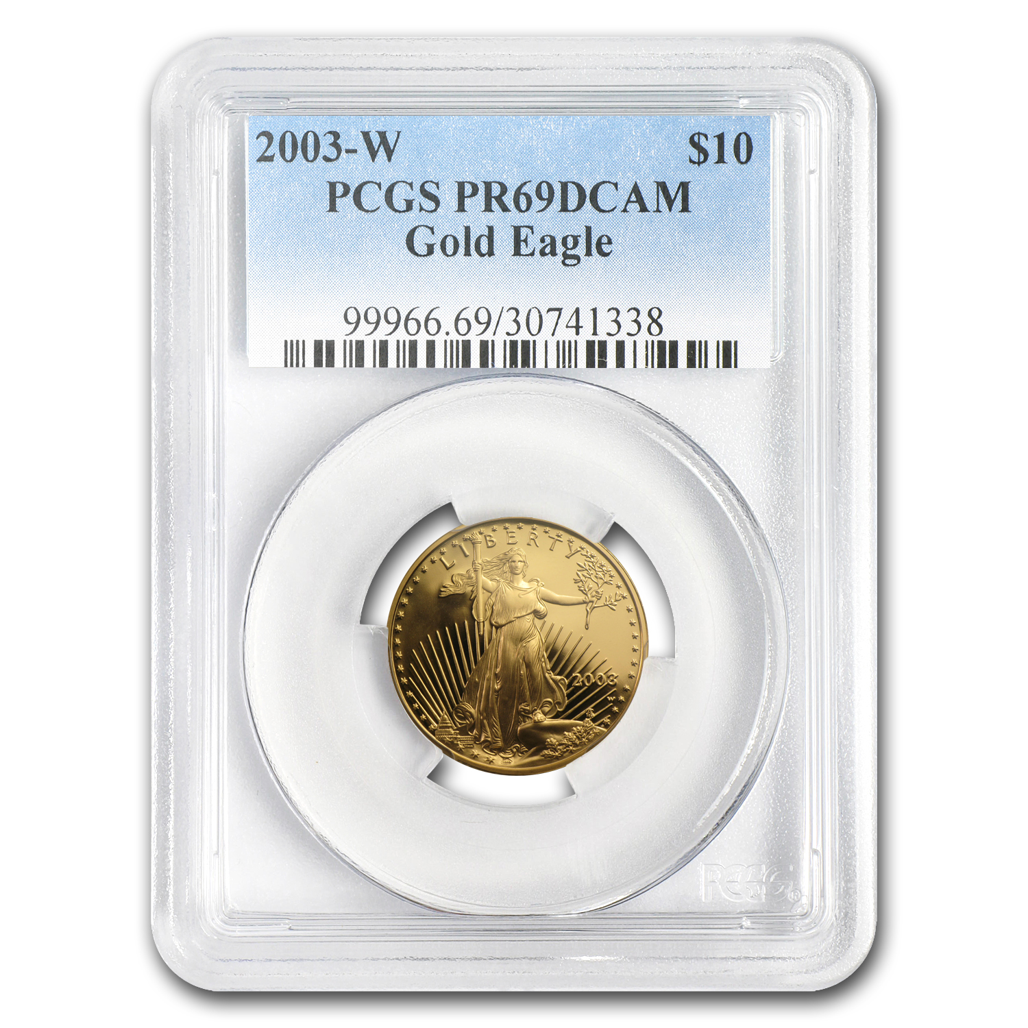 2003-W 1/4 oz Proof American Gold Eagle PR-69 DCAM PCGS