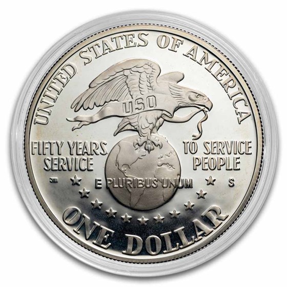 U.S. Mint $1 Silver Commem BU/Proof (ASW .7734 oz, Capsule Only)