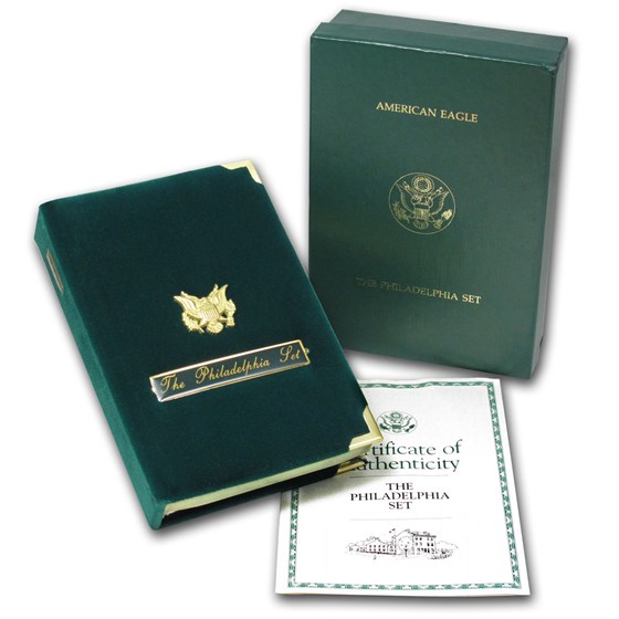 1993 5-Coin Proof Gold &amp; Silver Philadelphia Set (w/Box &amp; COA)