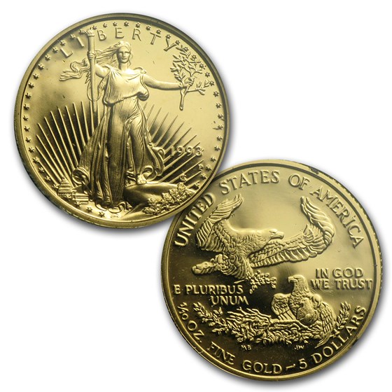 1993 5-Coin Proof Gold &amp; Silver Philadelphia Set (w/Box &amp; COA)