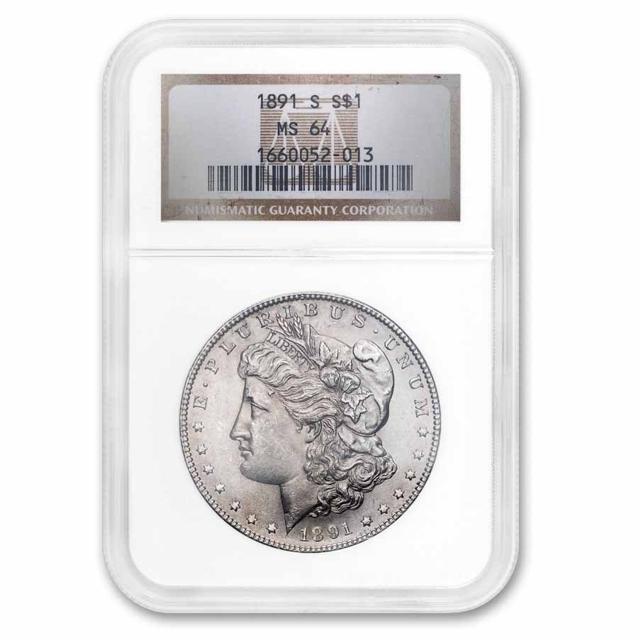 1891-S Morgan Dollar MS-64 NGC