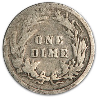 1897 Barber Dime Good/VG