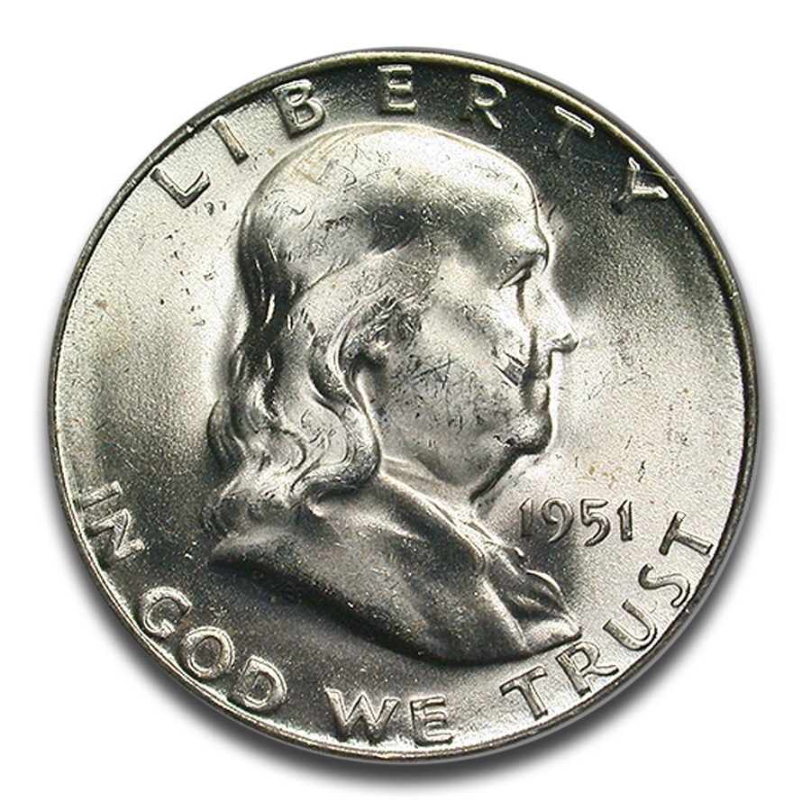 1951-S Franklin Half Dollar MS-64 PCGS (FBL)