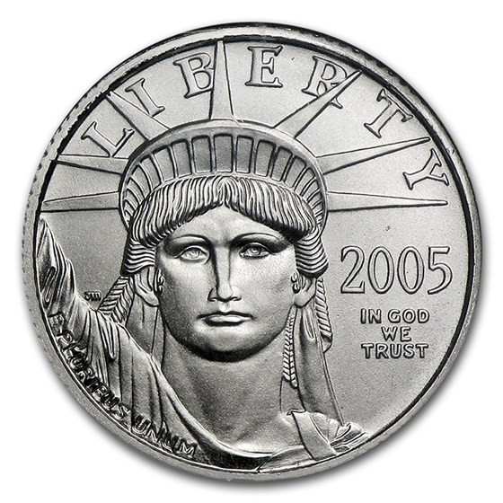 2005 1/10 oz American Platinum Eagle MS-70 NGC