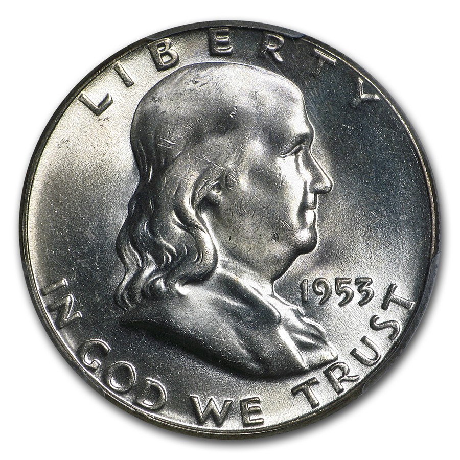 1953 Franklin Half Dollar MS-64 PCGS (FBL)
