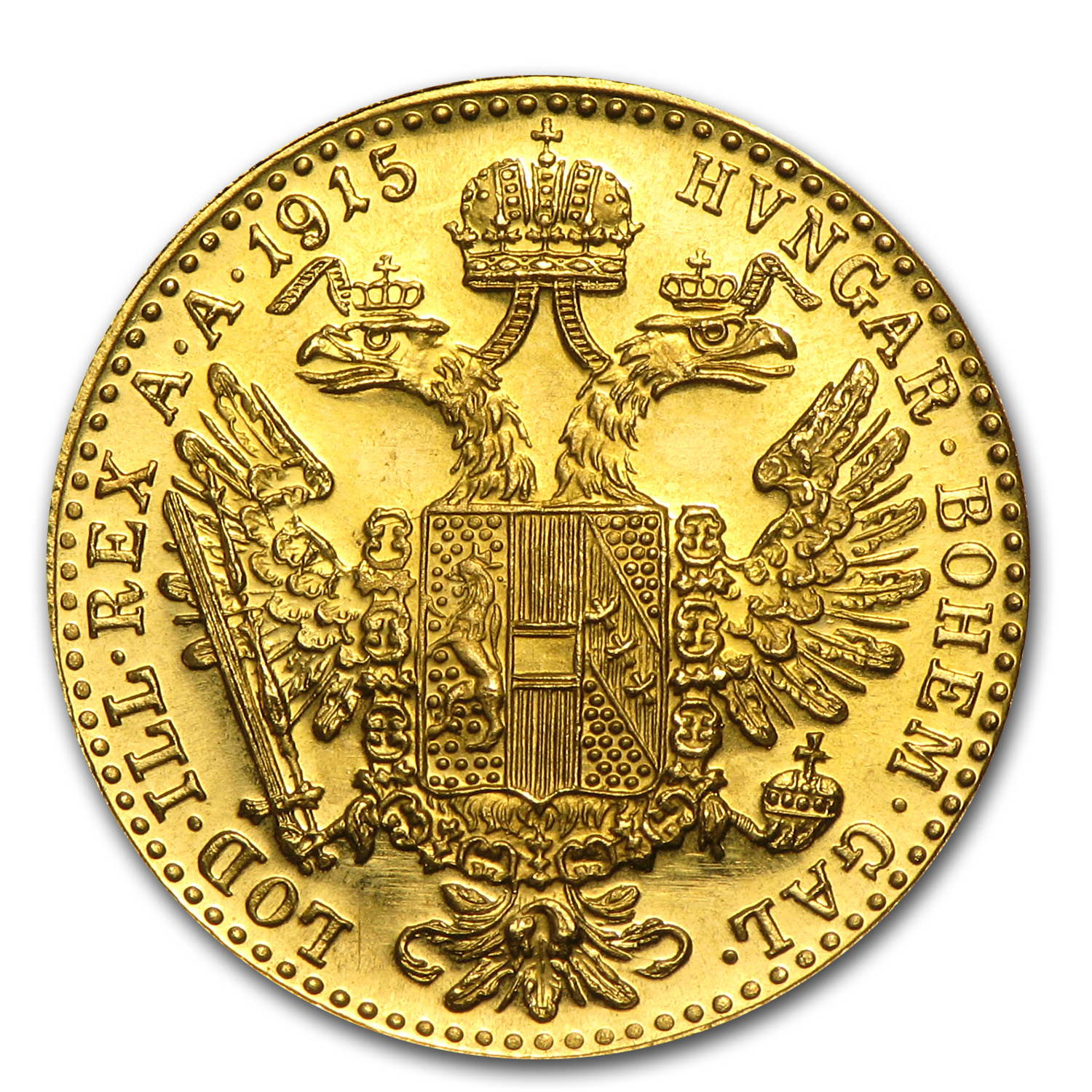 1915 Austria Gold 1 Ducat BU-Prooflike