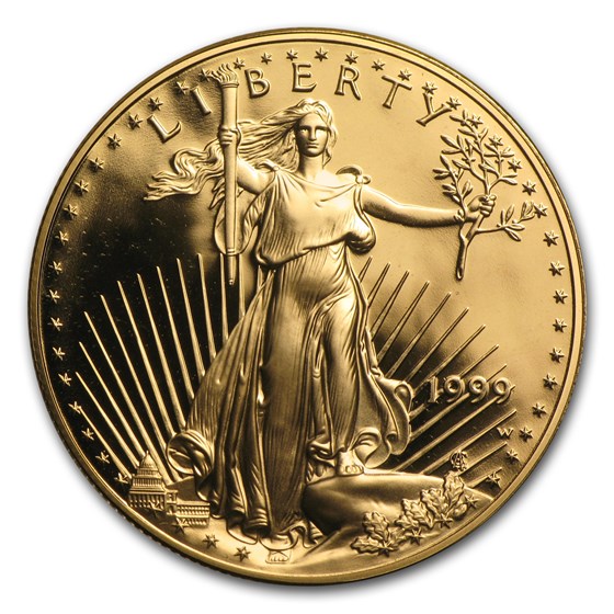 1999-W 1 oz Proof American Gold Eagle (w/Box &amp; COA)