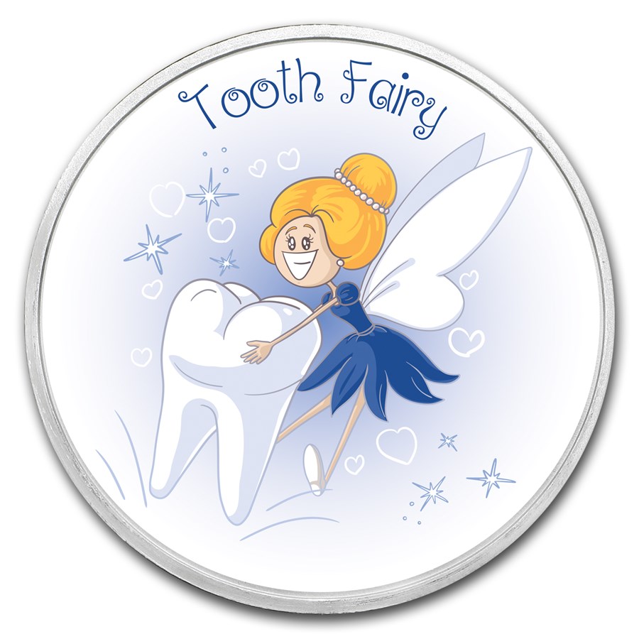 1 oz Silver Colorized Round - APMEX (Tooth Fairy Princess)