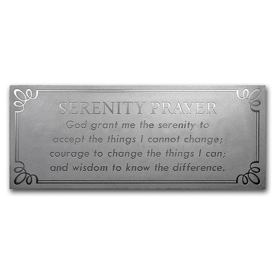 4 oz Silver Bar - The Serenity Prayer