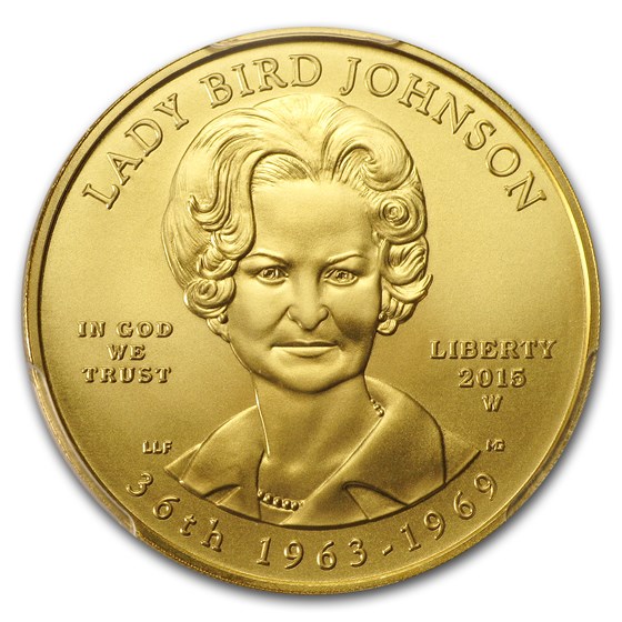 2015-W 1/2 oz Gold "Lady Bird" Johnson MS-70 PCGS