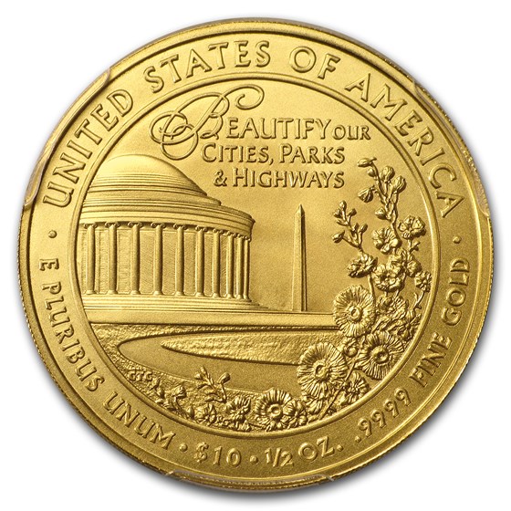 2015-W 1/2 oz Gold "Lady Bird" Johnson MS-70 PCGS