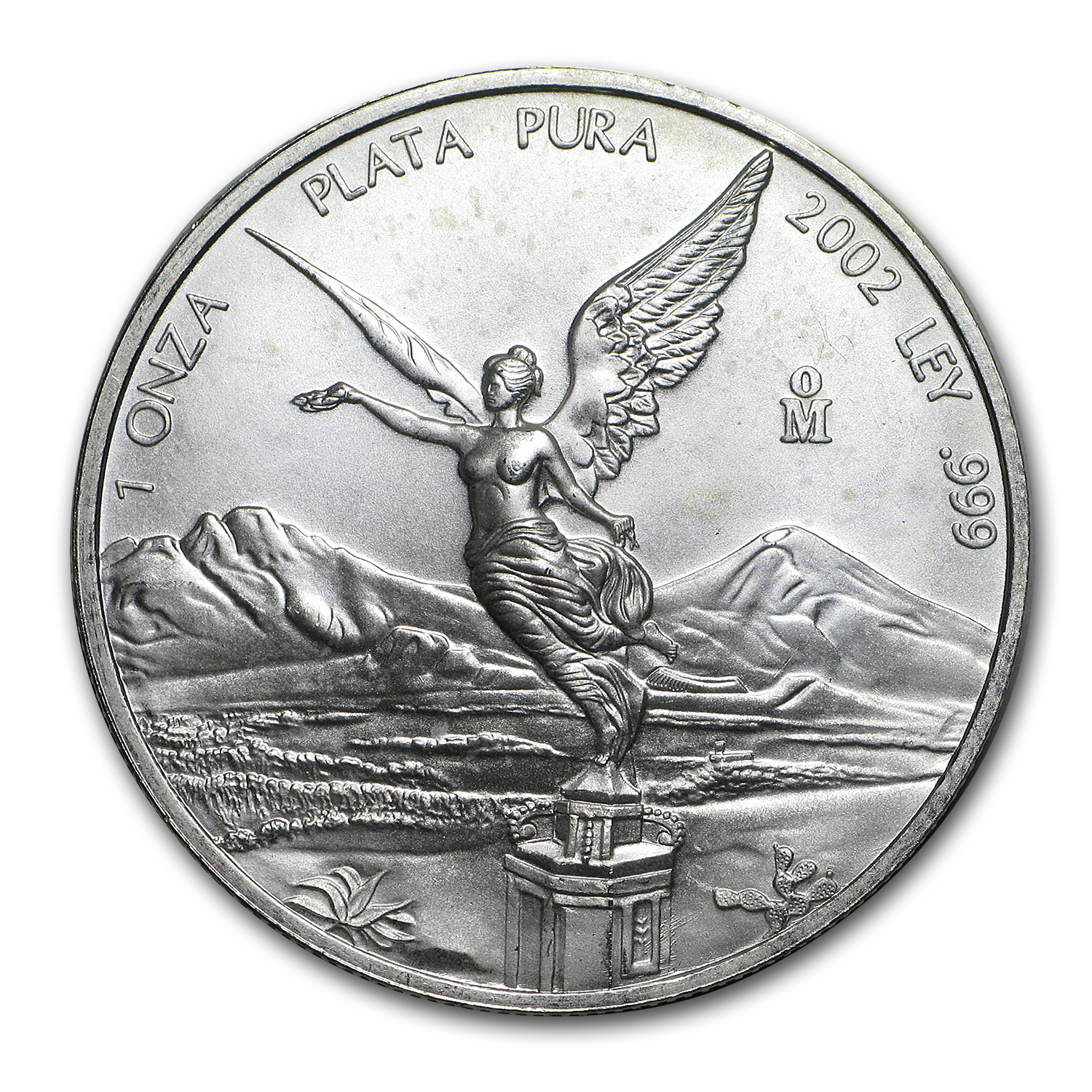 2002 Mexico 1 oz Silver Libertad BU (Abrasions)