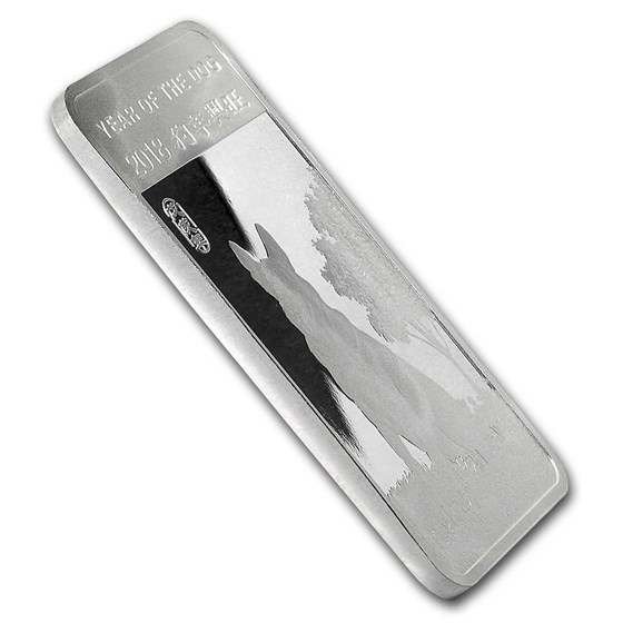 1 oz Silver Bar - APMEX (2018 Year of the Dog)