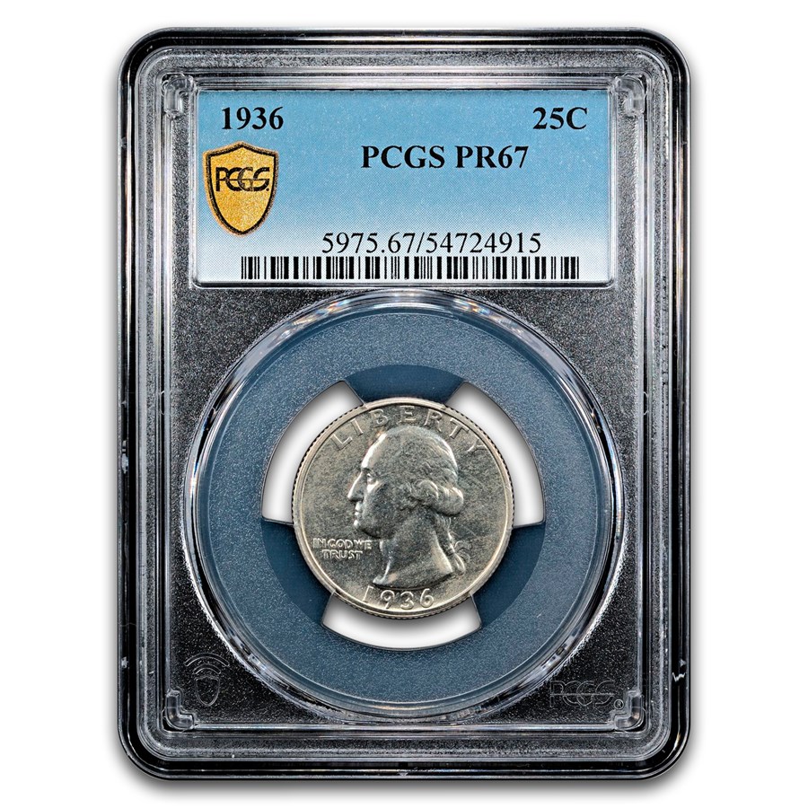 1936 Washington Quarter PR-67 PCGS