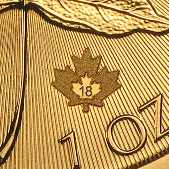2018 Canada 1 oz Gold Maple Leaf BU