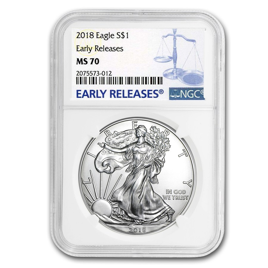 2018 American Silver Eagle MS-70 NGC (Early Releases)
