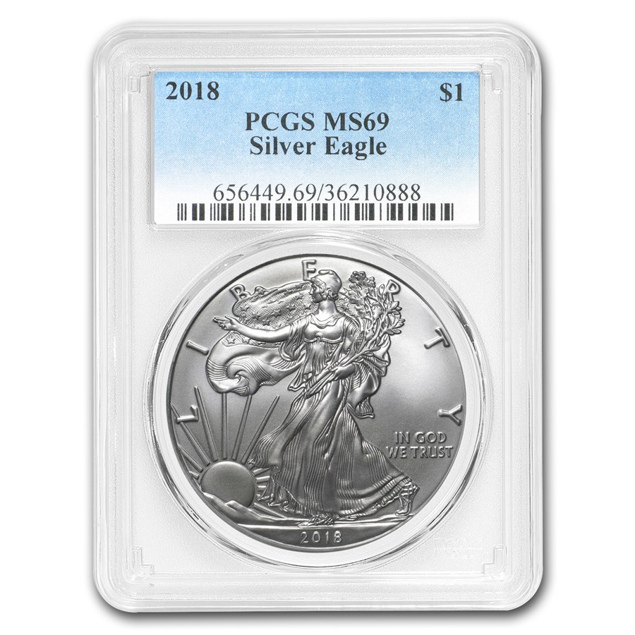 2018 American Silver Eagle MS-69 PCGS