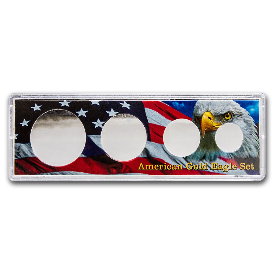 American Gold Eagle Coin Set Display - 1/10, 1/4, 1/2, and 1 oz