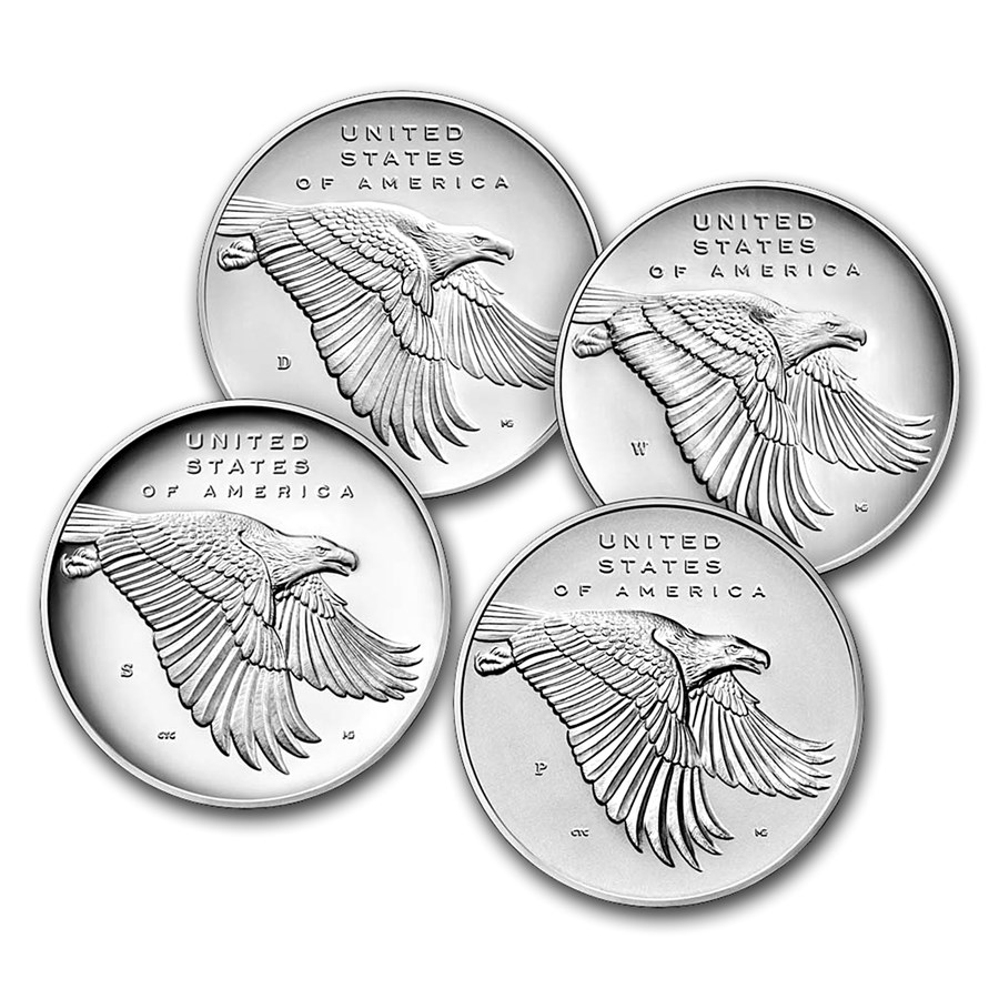 2017 Four-Medal Silver American Liberty Set (w/Box & COA)