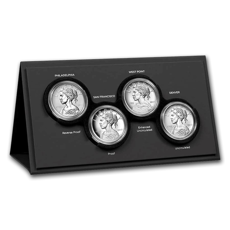 2017 Four-Medal Silver American Liberty Set (w/Box & COA)