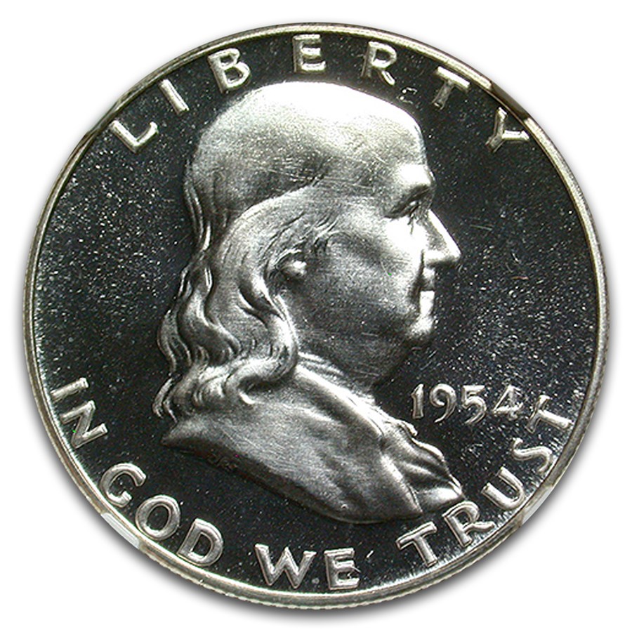 1954 Franklin Half Dollar PF-68 Cameo NGC