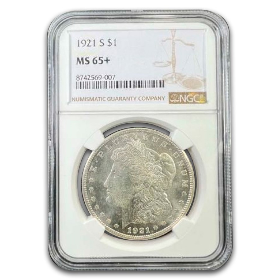 1921-S Morgan Dollar MS-65+ NGC 1921-S Morgan Dollar MS-65+ NGC