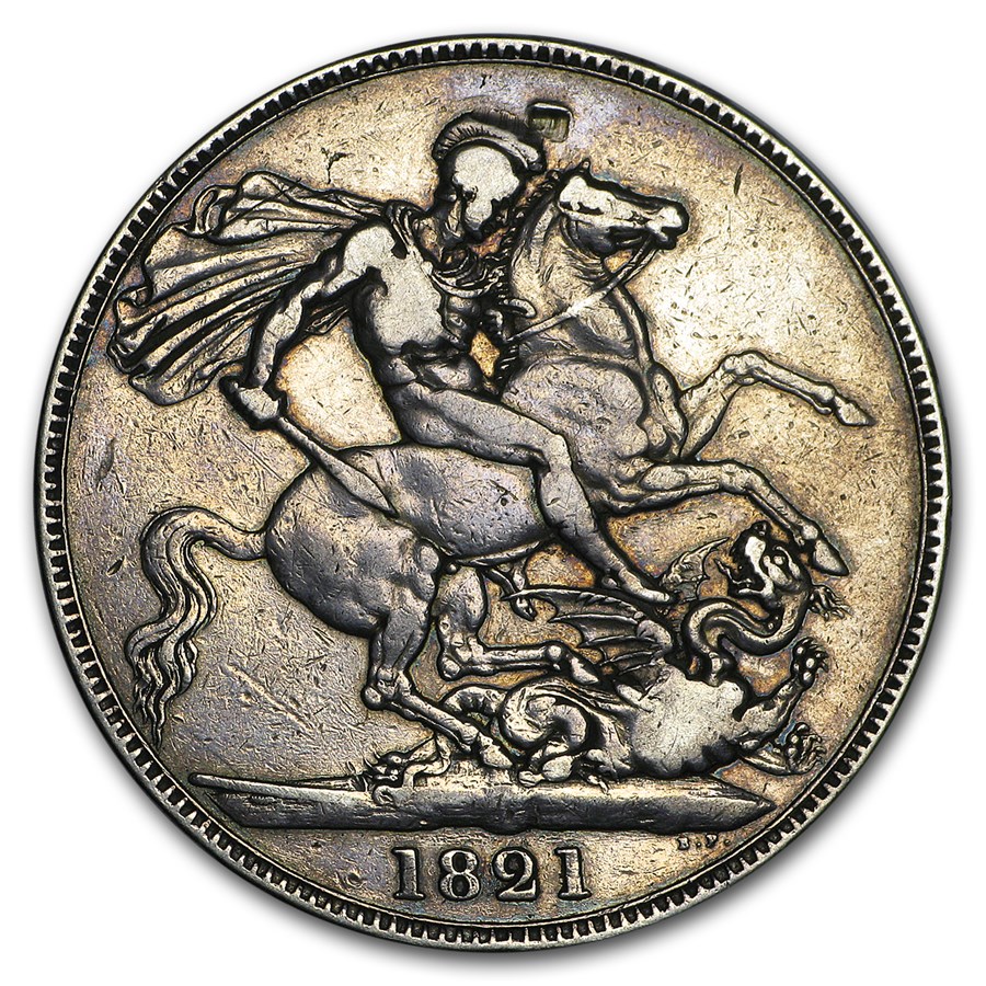 1821 Great Britain Silver Crown George IV VF