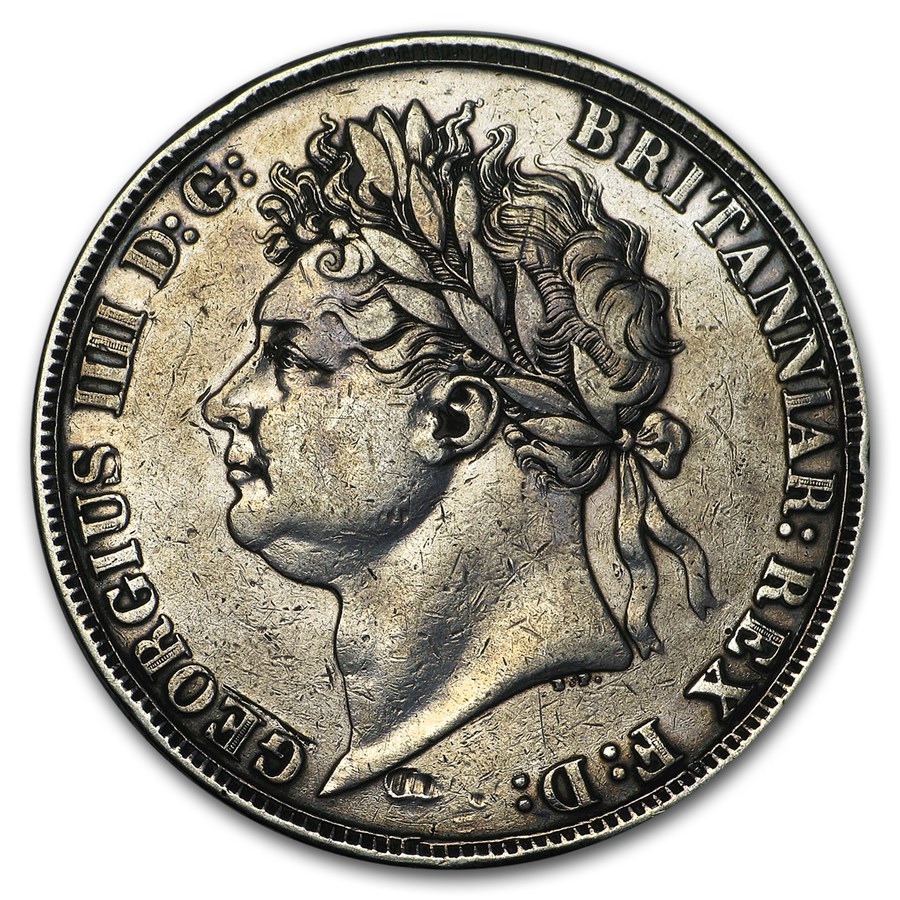1821 Great Britain Silver Crown George IV VF