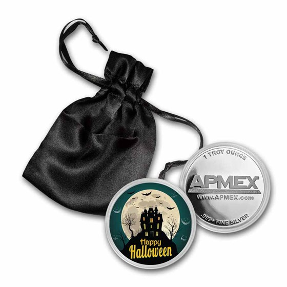 1 oz Silver Colorized Round - APMEX (Haunted House)