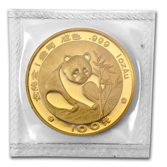 1988 China 1 oz Gold Panda BU (Sealed)