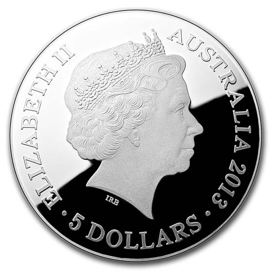 2013 Australia Silver $5 Domed Southern Sky Pavo (Coin Only)