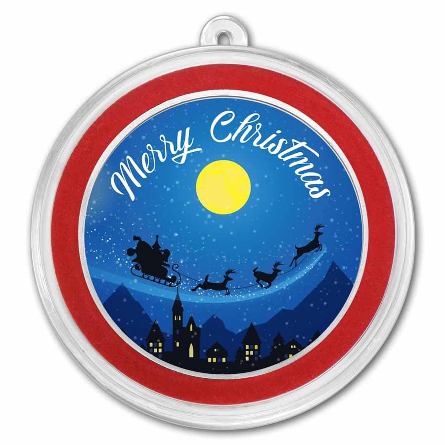 2026 1 oz Silver Colorized Round - Merry Christmas