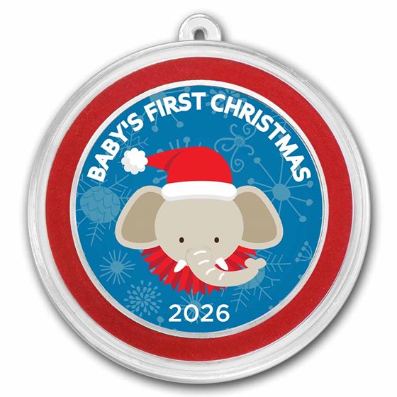 2026 1 oz Silver Colorized Round - Baby's First Christmas