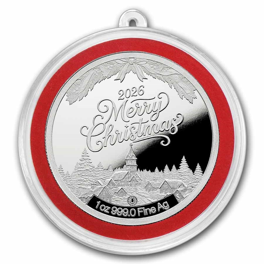 2026 1 oz Silver Colorized Round - Baby's First Christmas